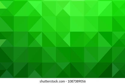 Light Green vector low poly cover. Creative illustration in halftone style with triangles. The template for cell phone's backgrounds.
