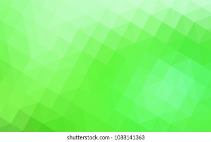 Light Green vector low poly cover. A sample with polygonal shapes. A completely new design for your leaflet.