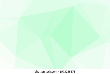 Light Green vector low poly layout. Colorful abstract illustration with gradient. That new template can be used for your brand book.