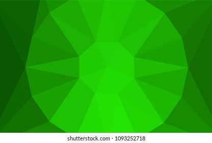 Light Green vector low poly texture with a diamond. Elegant polygonal illustration with gradient. New template for your brand book.