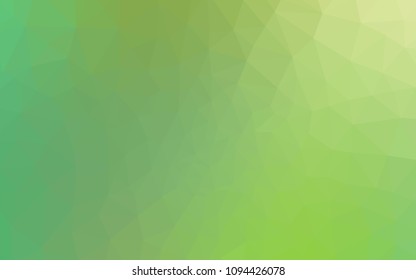 Light Green vector low poly layout. Colorful illustration in polygonal style with gradient. Best triangular design for your business.
