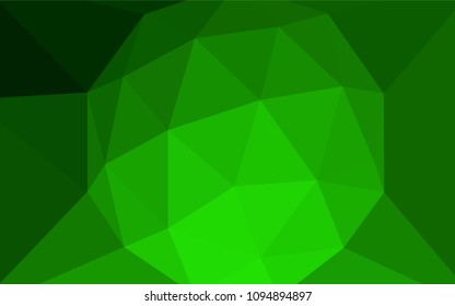 Light Green vector low poly cover. A completely new color illustration in a polygonal style. Best triangular design for your business.
