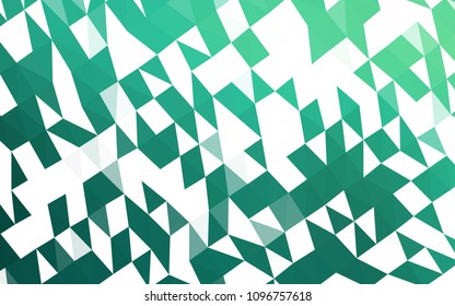 Light Green vector low poly background. Geometric illustration in Origami style with gradient.  The completely new template can be used for your brand book.