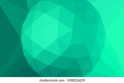 Light Green vector low poly layout with a diamond. Polygonal abstract illustration with gradient. Polygonal design for your web site.