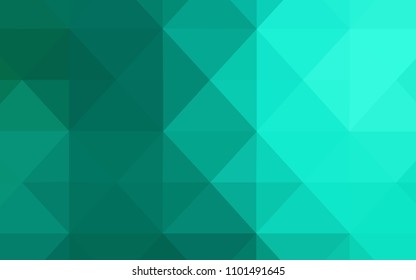 Light Green vector low poly texture. Elegant bright polygonal illustration with gradient. The best triangular design for your business.