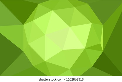 Light Green vector low poly texture. Shining polygonal illustration, which consist of triangles. Polygonal design for your web site.