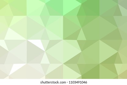 Light Green vector low poly texture. Creative geometric illustration in Origami style with gradient. The template for cell phone's backgrounds.