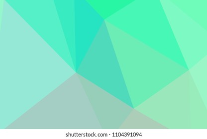 Light Green vector low poly layout. Elegant bright polygonal illustration with gradient. A new texture for your web site.