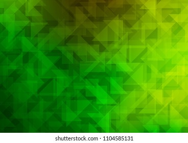 Light Green vector low poly layout. Shining illustration, which consist of triangles. The template can be used as a background for cell phones.
