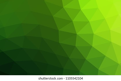 Light Green vector low poly low poly. Modern geometrical abstract illustration with gradient. A completely new template for your business design.