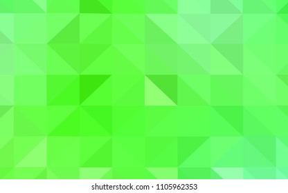 Light Green vector low poly cover. Creative geometric illustration in Origami style with gradient. Completely new template for your banner.
