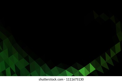 Light Green vector low poly cover. Geometric illustration in Origami style with gradient.  The best triangular design for your business.