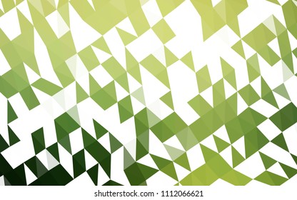 Light Green vector low poly pattern. Geometric illustration in Origami style with gradient.  The best triangular design for your business.