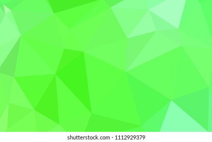 Light Green vector low poly cover. Modern abstract illustration with triangles. Polygonal design for your web site.