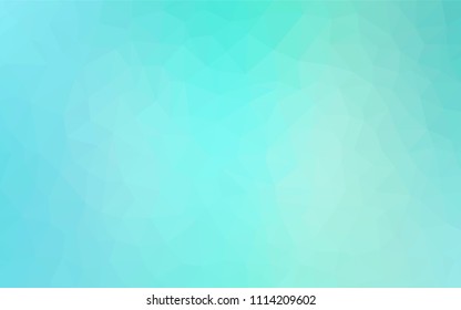 Light Green vector low poly texture. Triangular geometric sample with gradient.  Textured pattern for your backgrounds.