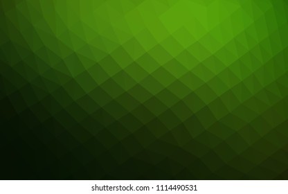 Light Green vector low poly texture. Modern geometrical abstract illustration with gradient. Triangular pattern for your business design.