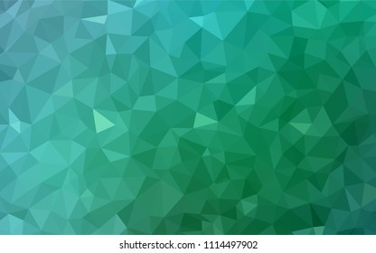 Light Green vector low poly cover. Creative geometric illustration in Origami style with gradient. A completely new design for your leaflet.