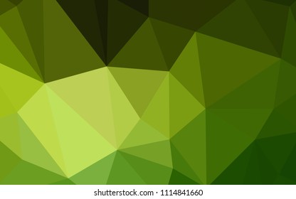 Light Green vector low poly texture. Geometric illustration in Origami style with gradient.  Best triangular design for your business.
