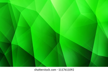 Light Green vector low poly layout. Elegant bright polygonal illustration with gradient. A new texture for your web site.
