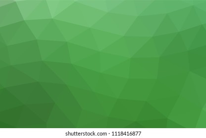 Light Green vector low poly template. Colorful illustration in abstract style with gradient. A completely new design for your business.