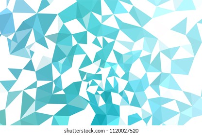 Light Green vector low poly cover. Colorful illustration in polygonal style with gradient. Pattern for a brand book's backdrop.