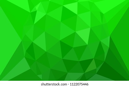 Light Green vector low poly texture with a diamond. Illustration in Origami style with gradient. Completely new template for your banner.