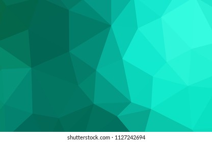 Light Green vector low poly layout. A sample with polygonal shapes. Pattern for a brand book's backdrop.