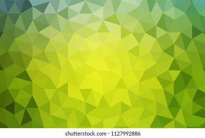 Light Green vector low poly layout. Colorful illustration in abstract style with triangles. Triangular pattern for your design.