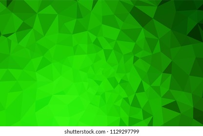 Light Green vector low poly layout. Creative geometric illustration in Origami style with gradient. Brand new style for your business design.