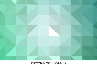 Light Green vector low poly cover. Glitter abstract illustration with an elegant triangles. Pattern for a brand book's backdrop.