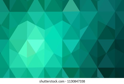 Light Green vector low poly texture. Glitter abstract illustration with an elegant triangles. A completely new design for your leaflet.