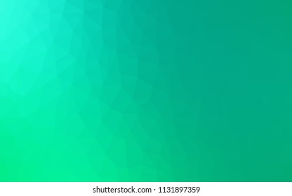 Light Green vector low poly layout. Geometric illustration in Origami style with gradient.  Completely new template for your banner.