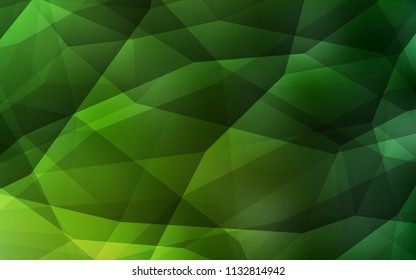 Light Green vector low poly texture. Polygonal abstract illustration with gradient. Completely new template for your banner.