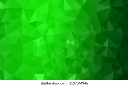 Light Green vector low poly layout. Creative geometric illustration in Origami style with gradient. A new texture for your web site.