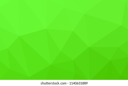 Light Green vector low poly texture. Triangular geometric sample with gradient.  Brand new style for your business design.