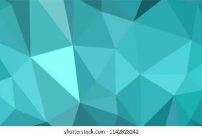 Light Green vector low poly texture. Shining polygonal illustration, which consist of triangles. New template for your brand book.