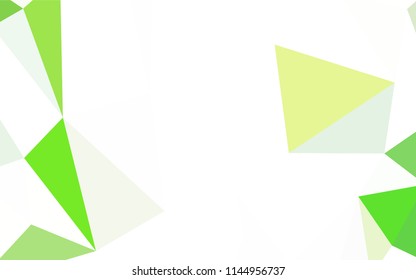 Light Green vector low poly texture. Modern abstract illustration with triangles. A completely new design for your leaflet.