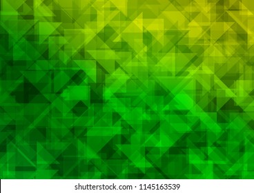Light Green vector low poly low poly. Geometric illustration in Origami style with gradient.  Triangular pattern for your business design.