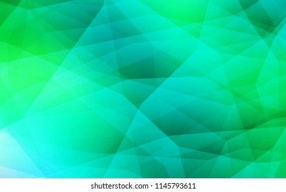 Light Green vector low poly layout. Creative geometric illustration in Origami style with gradient. A new texture for your web site.
