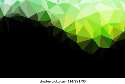 Light Green vector low poly cover. Colorful abstract illustration with gradient. The template can be used as a background for cell phones.