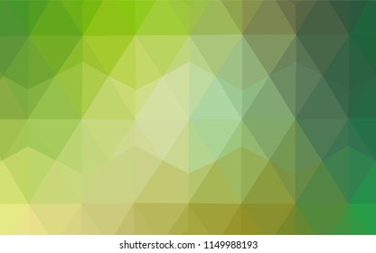 Light Green vector low poly texture. Creative geometric illustration in Origami style with gradient. Pattern for a brand book's backdrop.