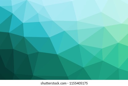 Light Green vector low poly cover. A vague abstract illustration with gradient. The textured pattern can be used for background.