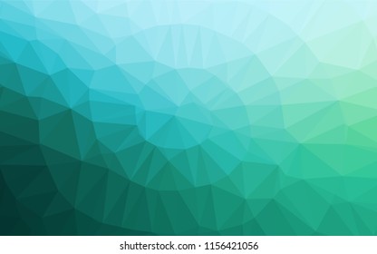 Light Green vector low poly cover. Colorful illustration in abstract style with gradient. The elegant pattern can be used as part of a brand book.