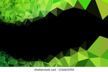 Light Green vector low poly layout. Shining illustration, which consist of triangles. Brand new design for your business.