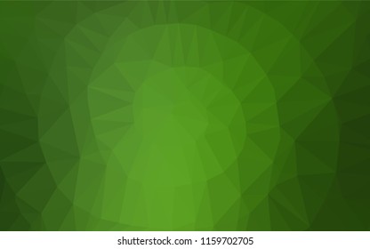 Light Green vector low poly cover. Modern geometrical abstract illustration with gradient. The best triangular design for your business.