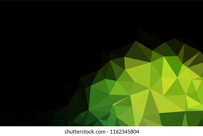 Light Green vector low poly cover. An elegant bright illustration with gradient. Triangular pattern for your business design.
