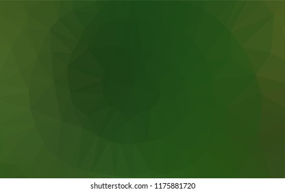 Light Green vector low poly cover. Colorful abstract illustration with gradient. The textured pattern can be used for background.