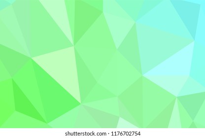 Light Green vector low poly cover. Geometric illustration in Origami style with gradient.  A new texture for your web site.