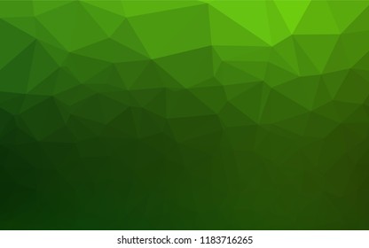 Light Green vector low poly texture. Geometric illustration in Origami style with gradient.  Triangular pattern for your business design.