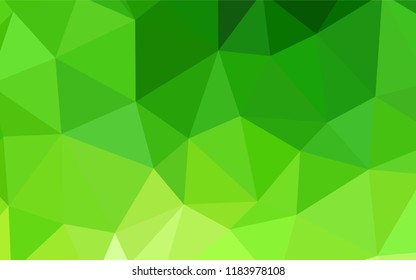 Light Green vector low poly layout. Colorful illustration in abstract style with triangles. A new texture for your web site.